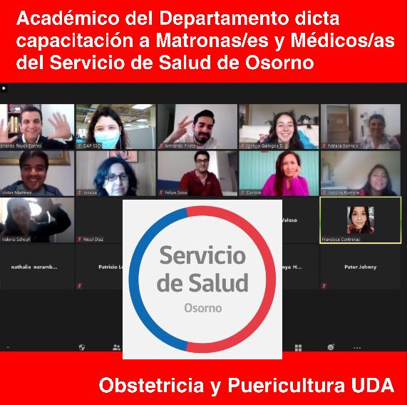 ACADÉMICO DE NUESTRO DEPARTAMENTO PARTICIPA EN CAPACITACIÓN A MATRONAS/ES Y MÉDICOS/AS DEL SERVICIO DE SALUD OSORNO